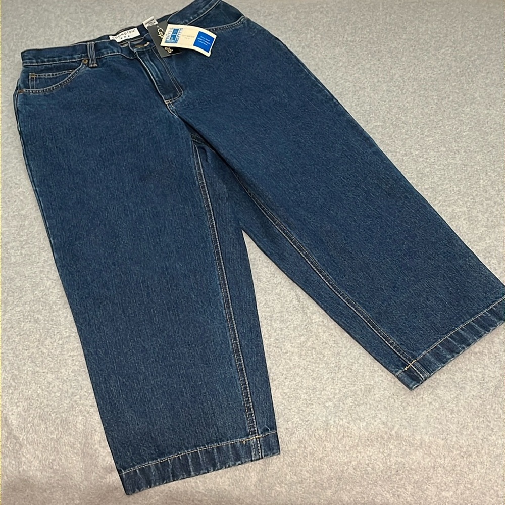 Y2K Capri Jeans Womens Size 8 Cropped Coastal High Rise Grandma Casual